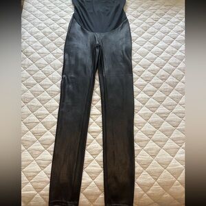SPANX Mama Faux Vegan Leather Coated Legging Maternity